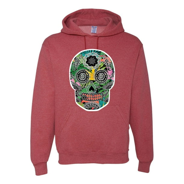 Tee Hunt Tattoed Face Guy Crew Neck Sweatshirt Day of The Dead Calavera Tee Hunt Tattoed Face Guy Crew Neck Sweatshirt Day of The Dead Calavera